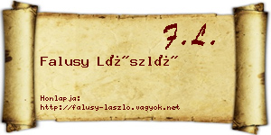 Falusy László névjegykártya